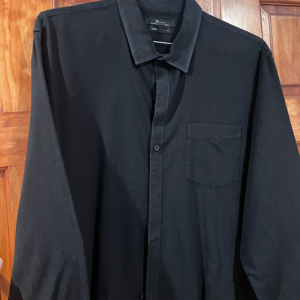 Marc Anthony Black Casual Button Down Shirt